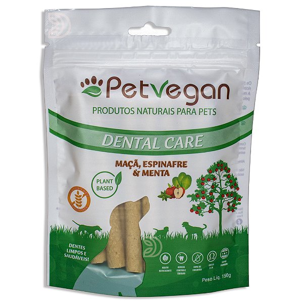 Dental Care PetVegan Maça Espinafre Menta 150g - Sem Glúten