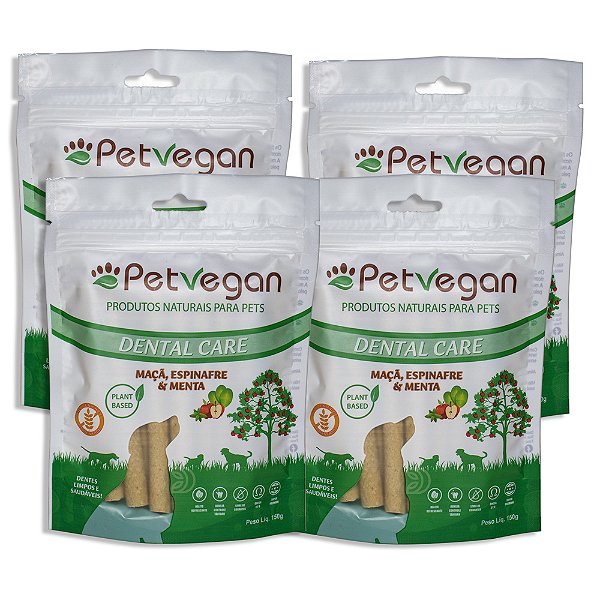 Dental Care PetVegan Maça Espinafre Menta 150g - 4 Unidades
