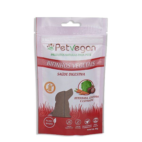 Bifinho PetVegan Vegetais 60g | 100% Vegano e Sem Glúten