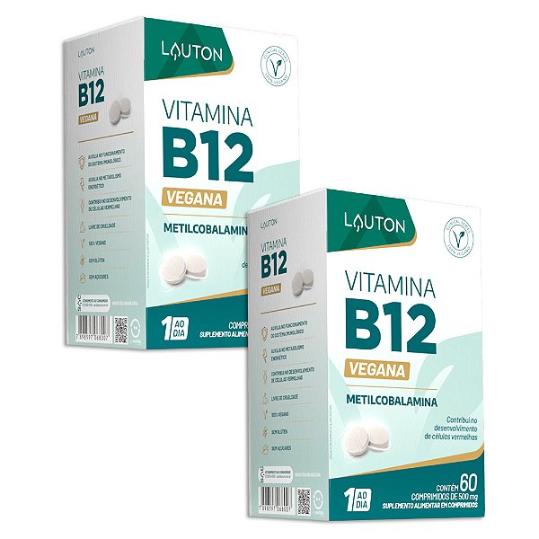 Vitamina B12 Vegana 60 Comprimidos Lauton - 2 Unidades