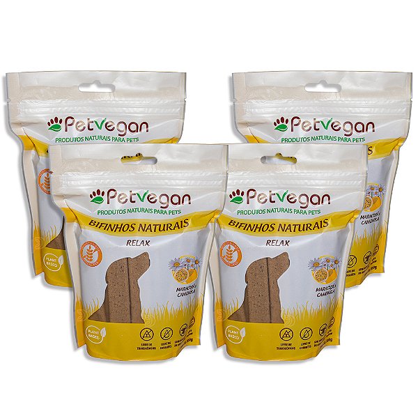 Bifinho PetVegan Relax 300g |100% Vegano Sem Glúten - 4 Un