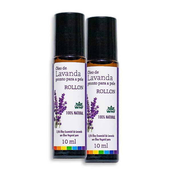 Roll-On Óleo de Lavanda Pronto Para Uso 10ml Wnf - 2 Unid.