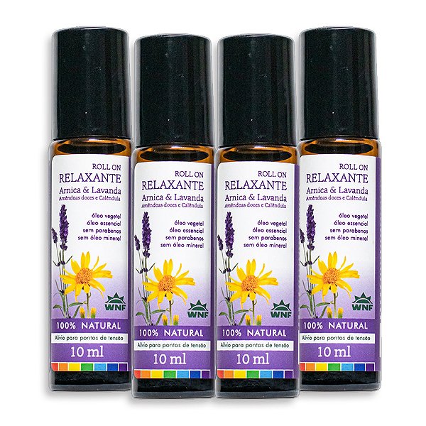 Roll-On Óleo Massagem Relaxante Pronto Uso 10ml Wnf - 4 Un