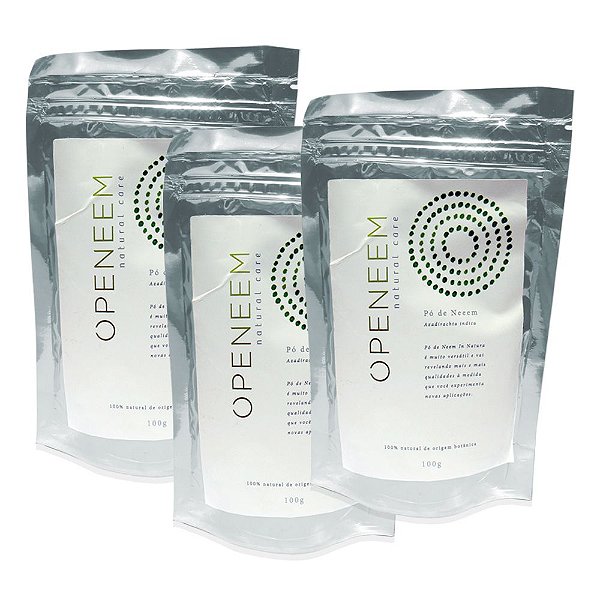 Pó de Neem 100g - Openeem (100% Natural) - 3 Unidades