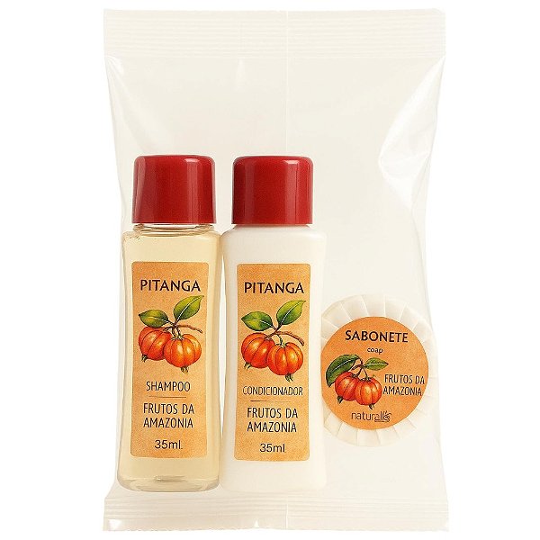 25 Kits Higiene Pessoal Frutos da Amazônia Fragrância Pitanga