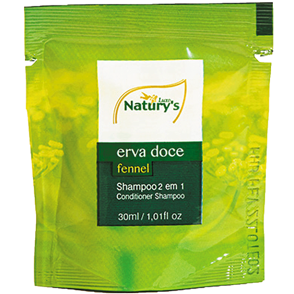 Kit 200 Shampoo 2 em 1  Erva doce Sache 30ml