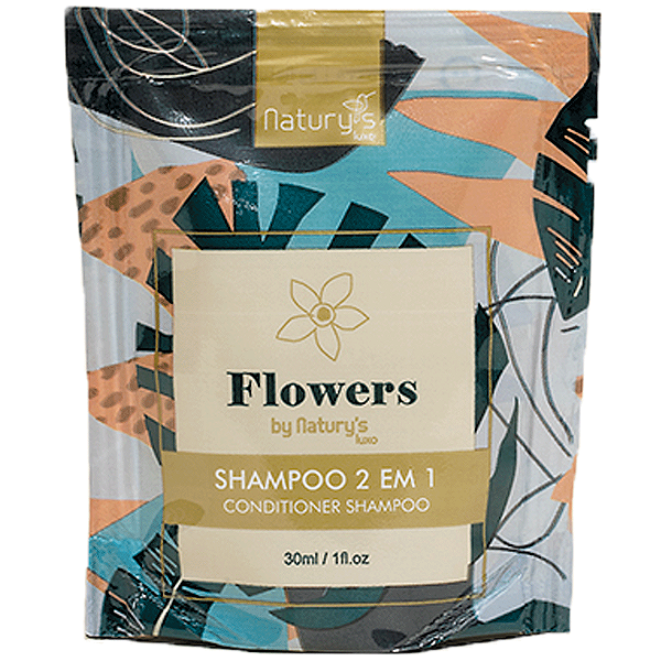 Kit 50 Shampoo 2 em 1 Flowers 30ml