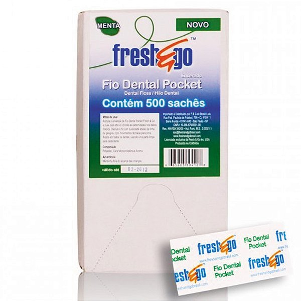 Fio Dental Pocket 500 sachês - masterhotelaria