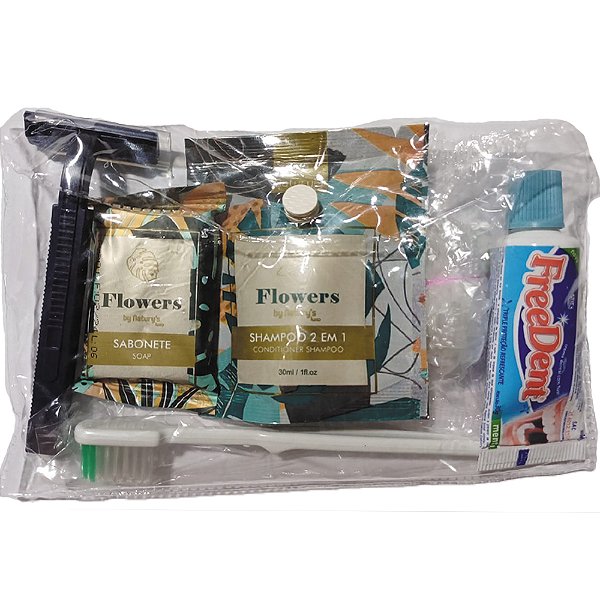 100 Kit's Higiene Hospitalar Premium (6 itens)