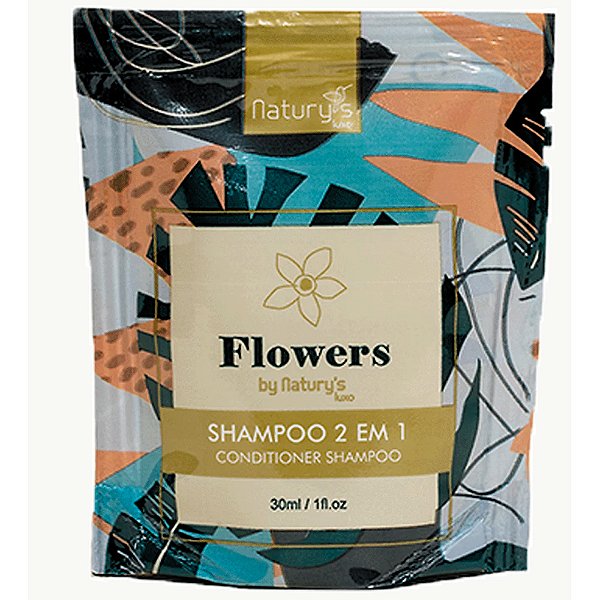 Shampoo 2 Em 1 Flowers Naturys Sachê 30ml Unidade