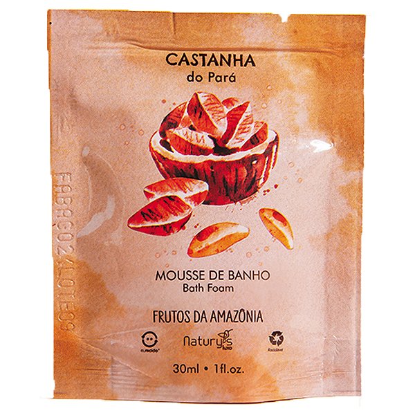 Mousse de Banho Frutos da Amazônia Castanha do Para Naturys Sachê 30ml