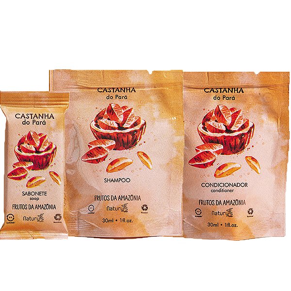 Kit Shampoo, Condicionador e Sabonete Castanha do Pará Naturys