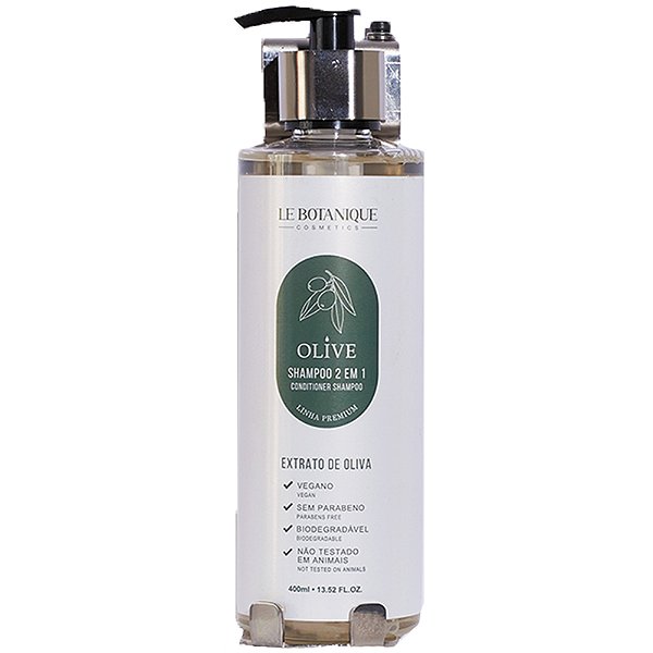 Shampoo 2 em 1 Le Botanique Olive Vegano Dispenser 400ml