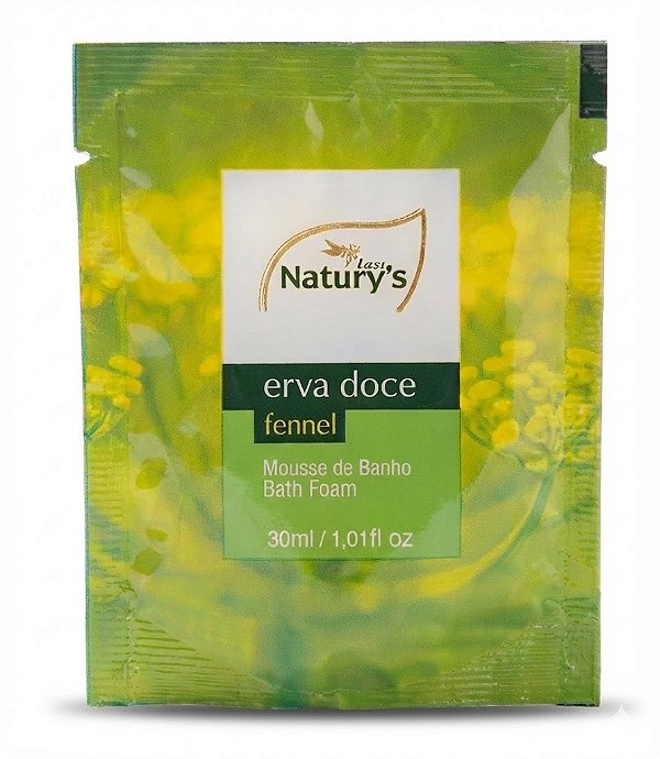 Kit 200 Sachês Espuma de Banho Erva Doce - Linha Hoteleira para Pousadas e Resorts