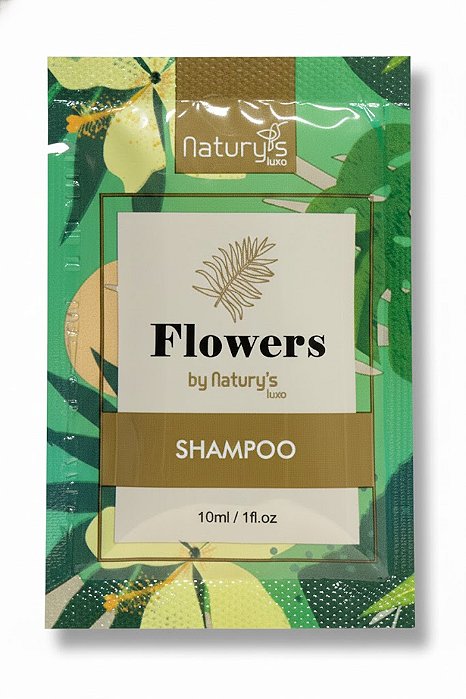 Shampoo Sachê 10ml Flowers by Natury's Luxo – Amenities para Hotéis, Pousadas e Airbnb
