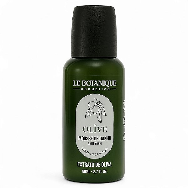 Mousse de Banho Le Botanique Olive 80ml – Linha Premium com Extrato de Oliva