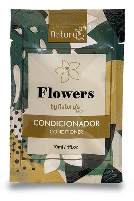 Kit 1000 Condicionador Sachê 10ml Flowers by Natury's Luxo – para Hotelaria, Pousadas e Airbnb