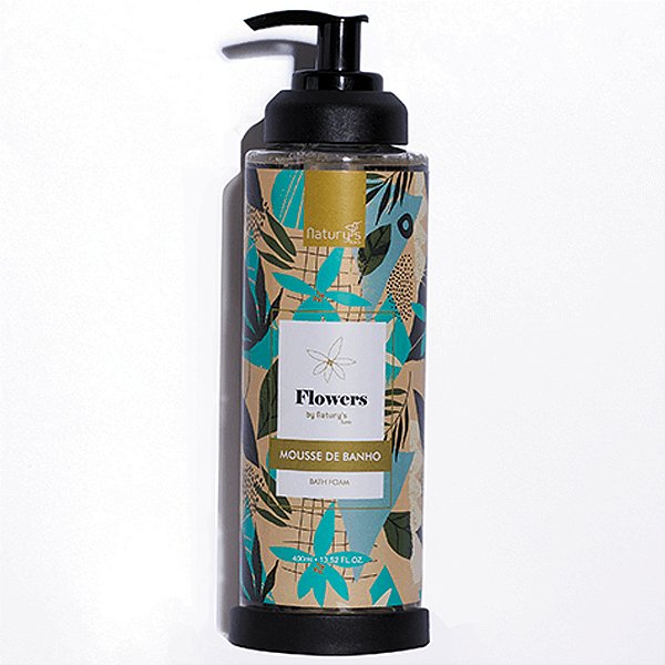 Mousse Flowers by Natury's Luxo Frasco 400ml Dispenser (Vávula Pump)