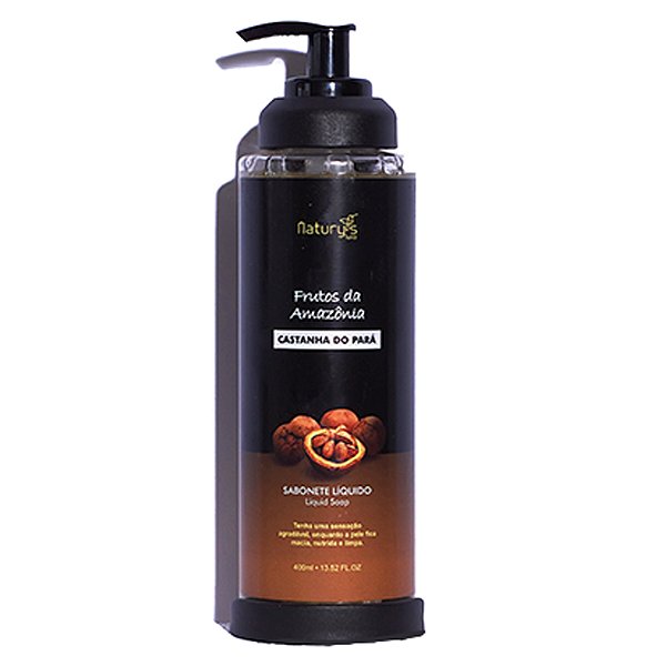 Sabonete Líquido Castanha do Pará Frasco 400ml Naturys Luxo Dispenser