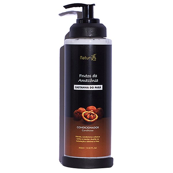 Condicionador Castanha do Pará Frasco 400ml Naturys Luxo Dispenser