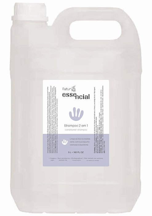 Shampoo 2 Em 1 Essencial Naturys Galão 5 litros