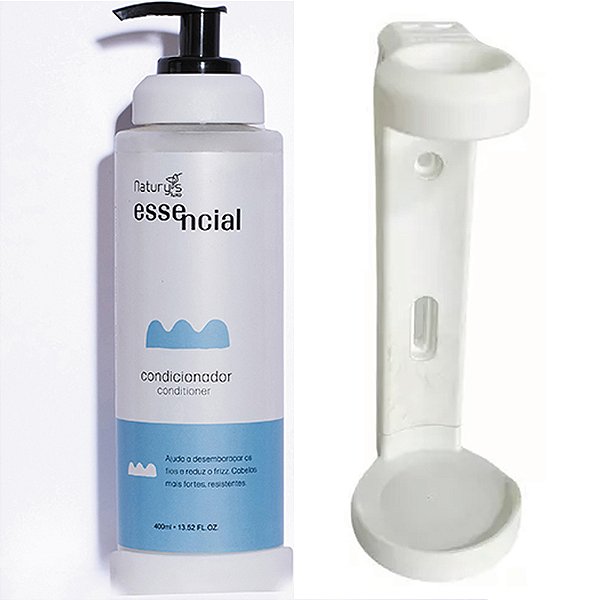 Kit Condicionador Essencial 400ml Naturys Luxo Dispenser + SUPORTE