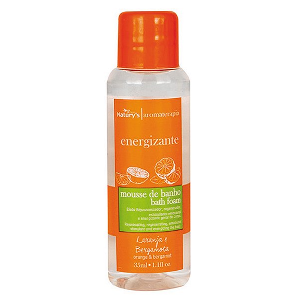Kit 500 Mousse de Banho Energizante Naturys Frasco 35ml