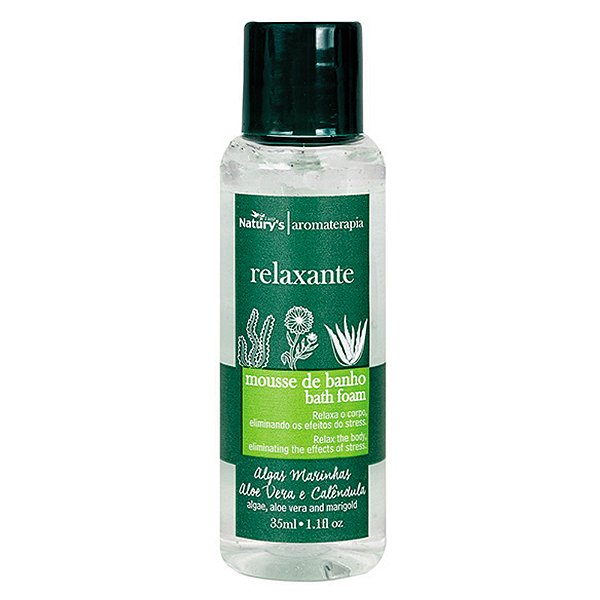Kit 500 Mousse Banho Relaxante Naturys Frasco 35ml
