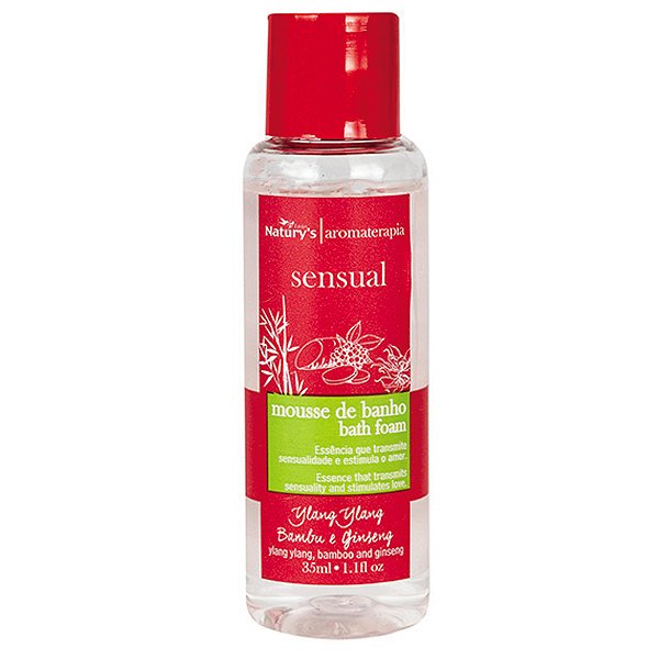 Kit 100 Mousse Banho Sensual Naturys Frasco 35ml
