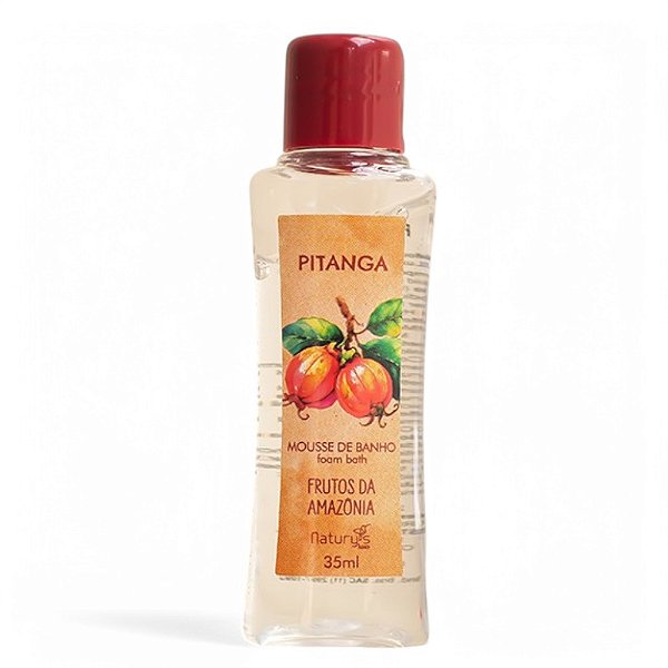 Kit 100 Mousse de Banho Pitanga Frasco 35ml Naturys