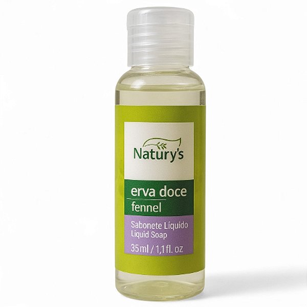 Kit 100 Sabonete Liquido Erva Doce Frasco 35ml Naturys