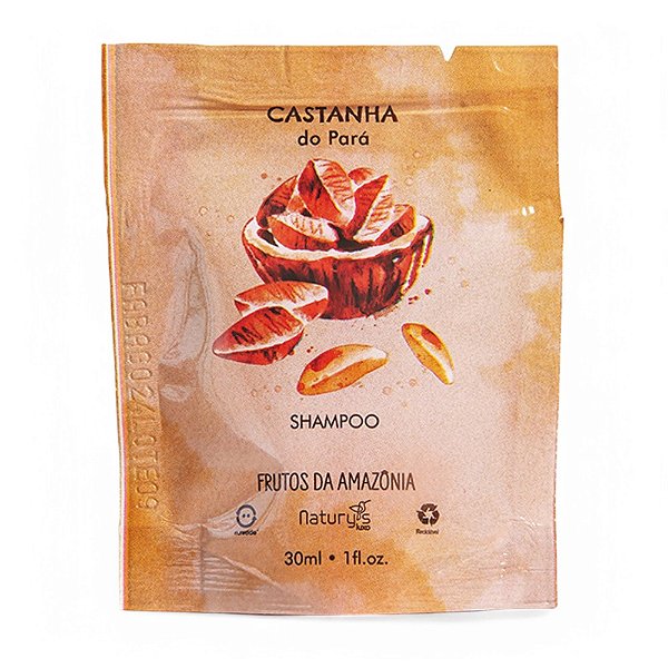 Kit 200 Shampoo Frutos da Amazônia Castanha do Para Naturys Sachê 30ml