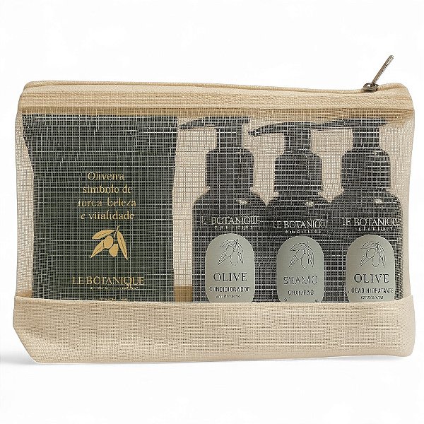 Kit Higiene Pessoal Le Botanique Olive Premium Completo (4 Itens)