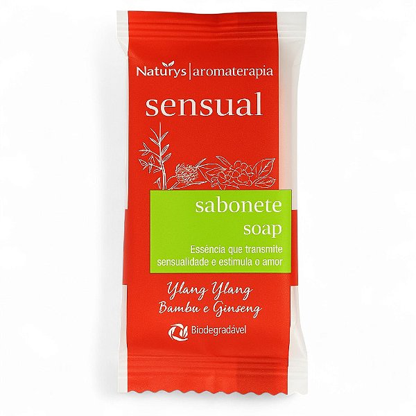 Kit 500 Sabonetes 20g Naturys Aromaterapia Sensual – Vegano, Biodegradável, Ideal para Hotéis, Resorts e Spas
