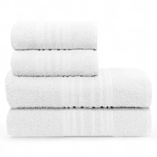 Kit 10 Toalhas Brancas Teka Escala para Hotelaria – 5 Banho + 5 Rosto