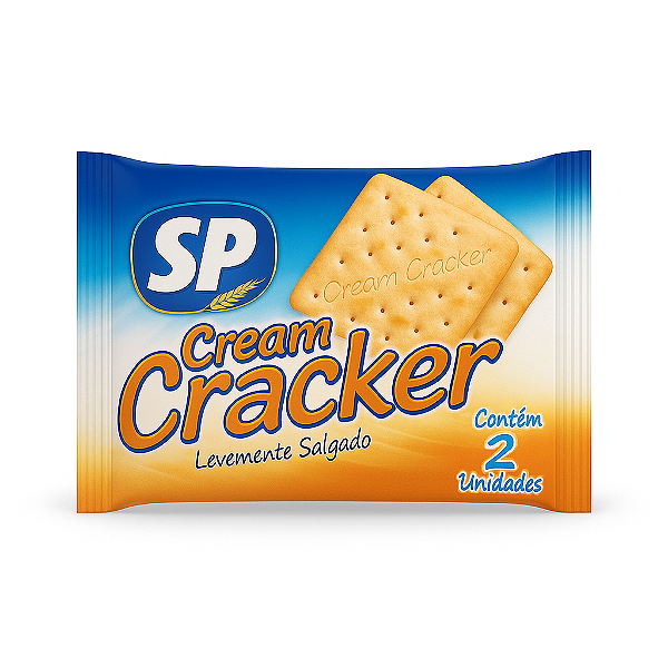 Biscoito em Sachê Cream Cracker Levemente Salgado Cx 180 Und