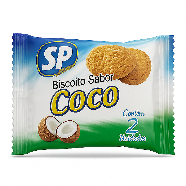 Biscoito em Sachê Coco CX 180 Und