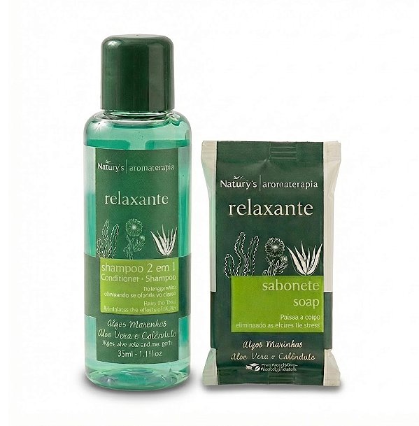 Kit Shampoo 2 em 1 35ml + Sabonete 20g | Naturys Aromaterapia Relaxante