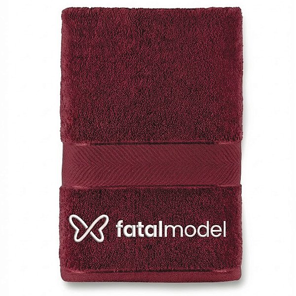 Kit 24 Toalhas de Banho Teka Premium Personalizada Vermelha - Coleção Duomo