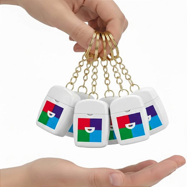 Kit 100 Chaveiros Fio Dental 25m Sabor Menta - O Brinde que Une Saúde e Marca