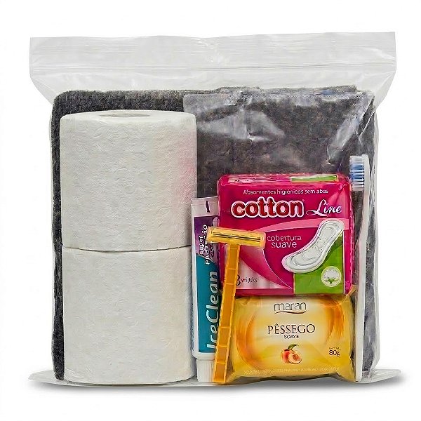 Kit Higiene Feminino Completo – Especial para Ações Sociais e Doações (8 Itens)