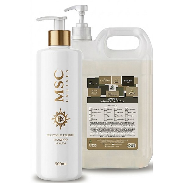 Dispenser 500ml Branco Wegreen Personalizado + Refil Shampoo Galão 5 Litros