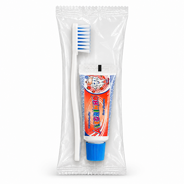 100 Kits Dental Kids Wegreen Escova + Creme Dental Sabor Morango