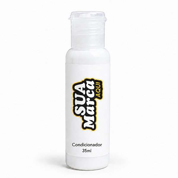 Ki 100 Condicionador Frasco Cilíndrico 35ml Personalizado com Sua Marca