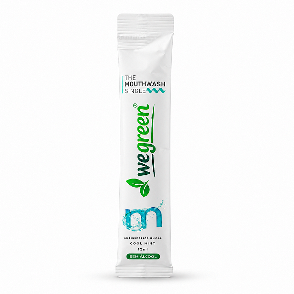 Kit 10 Enxaguantes Bucal Sachê 12ml Wegreen – Sem Álcool | Ideal para Kits Dentais, Higiene Pessoal, Hotéis, Hospitais e Ações Sociais