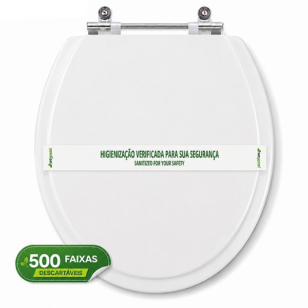 500 Faixas Sanitária Higienização Verificada 48 x 3,5 cm | Para Hotéis, Hospitais, Pousadas e Resorts
