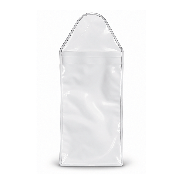 Envelope Necessaire Dental em PVC Transparente com Fundo Branco 14x7cm