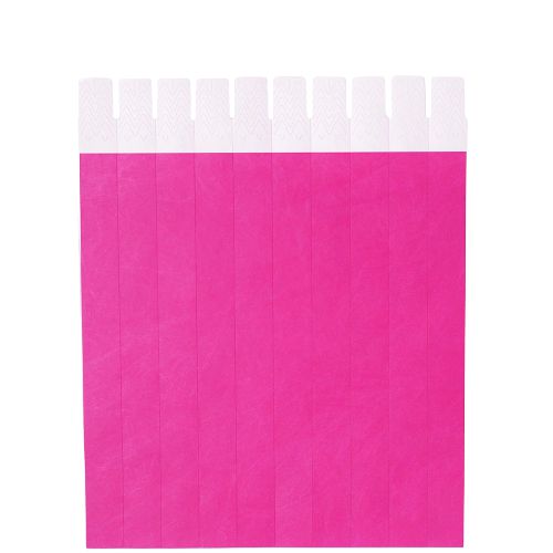 Pulseira Identificação Pink Fluorescente com 50 unidades