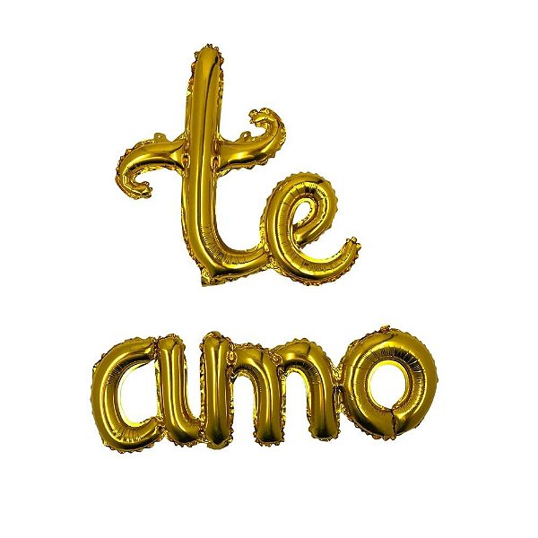 Kit Balão Te Amo - Gold