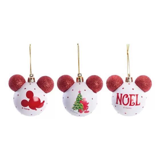 BOLA MICKEY GLITTER SORT VRM/BCO 6CM (DISNEY) JG C/6 PC